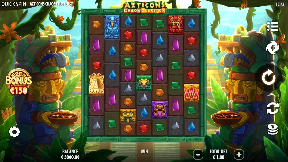 Azticons Chaos Clusters uneven reel layout
