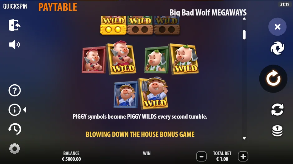Big Bad Wolf Megaways Piggy Wild rules