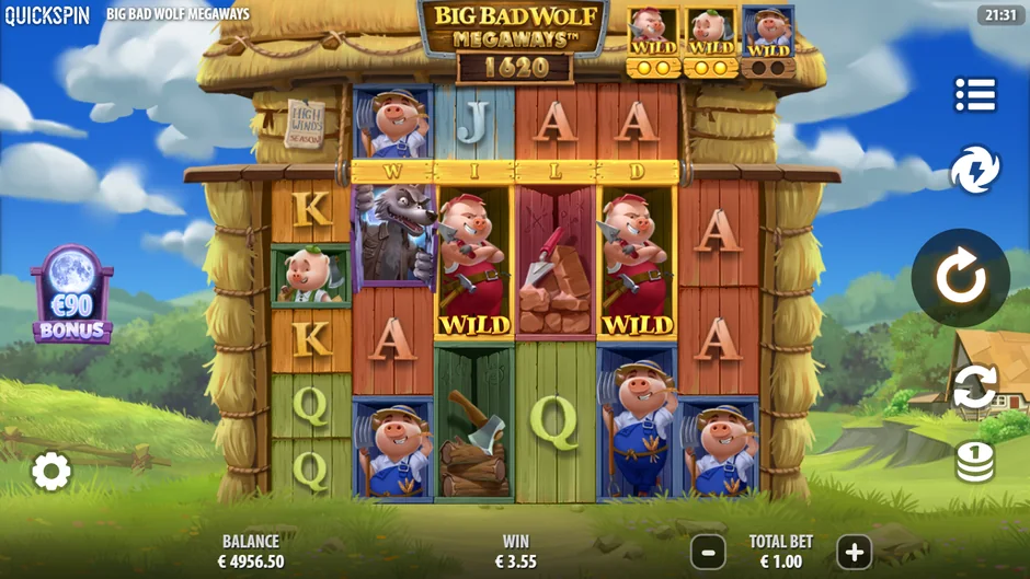 Big Bad Wolf Megaways two Piggy Wilds
