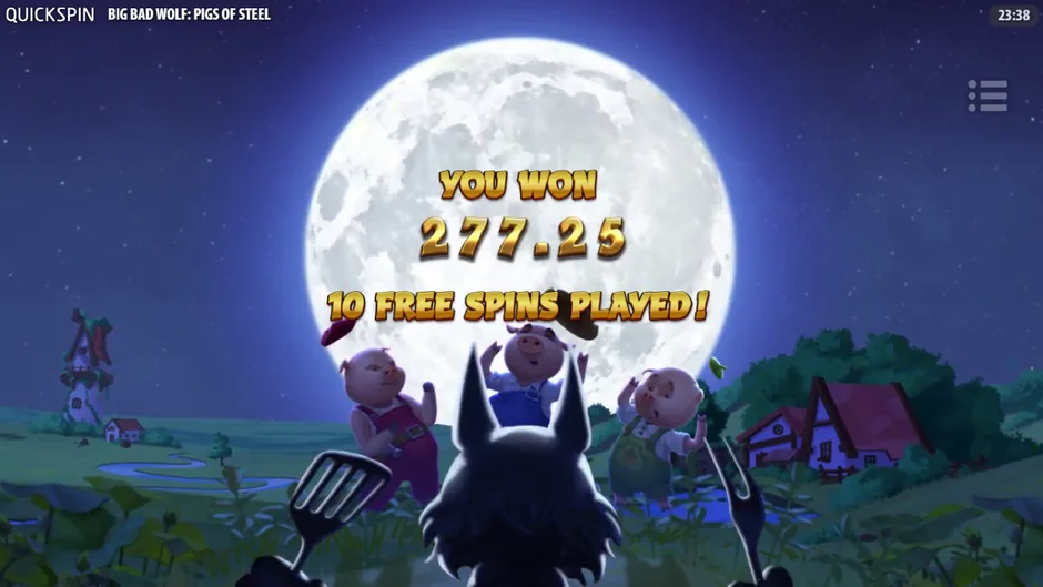Big Bad Wolf Pigs of Steel bonus result