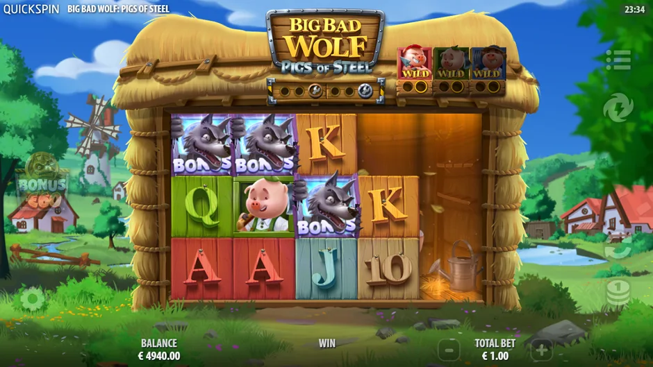 Big Bad Wolf Pigs of Steel bought bonus