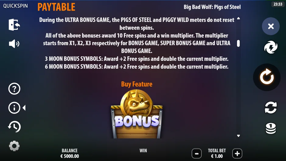 Big Bad Wolf Pigs of Steel bonus multiplier