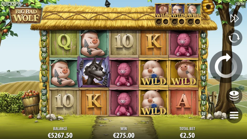 Big Bad Wolf free spins result