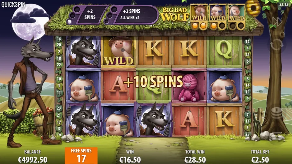 Big Bad Wolf free spins retrigger