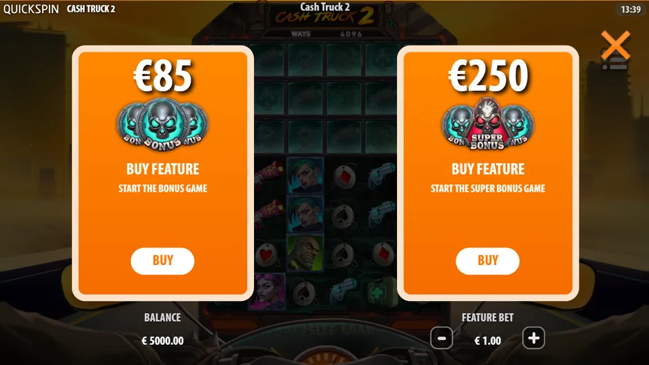 Cash Truck 2 bonus buy menu