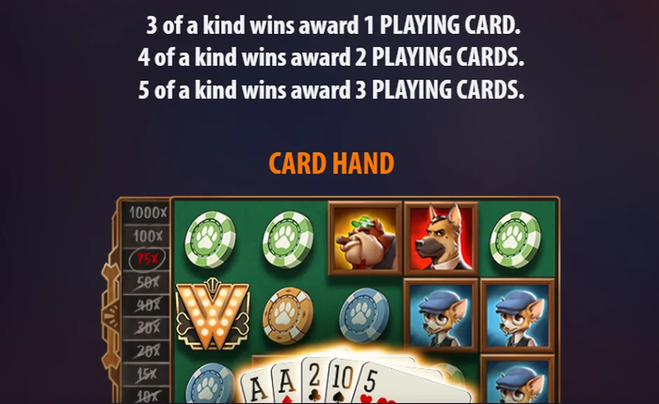 Dog Town Deal playing cards per win