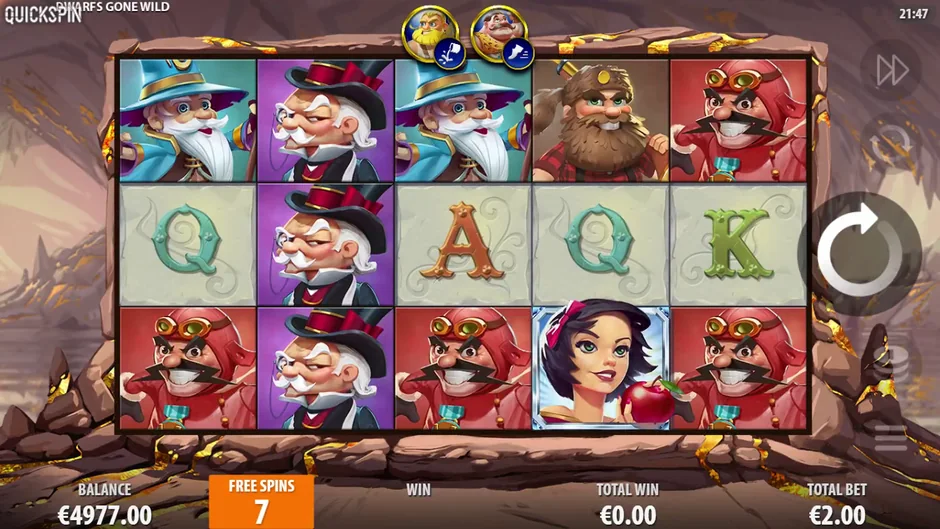 Dwarfs Gone Wild free spins dwarf icons