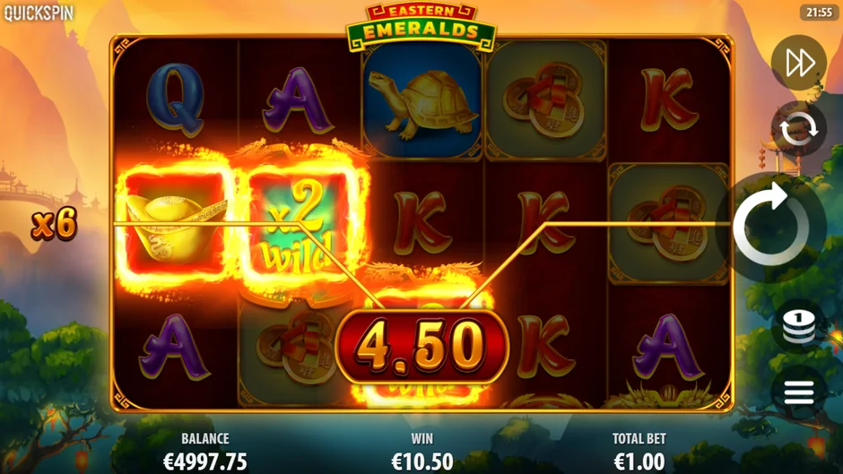 Eastern Emeralds x2 wild line win