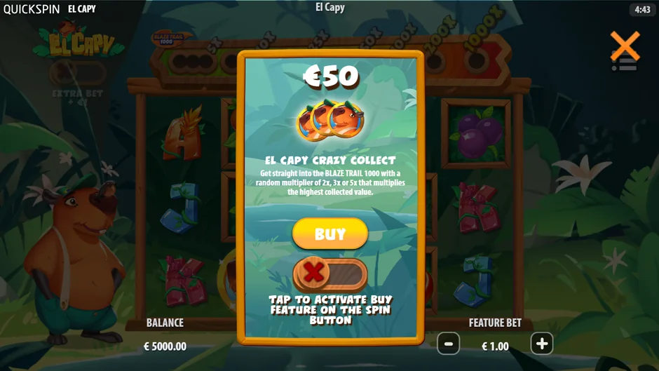 El Capy Crazy Collect buy menu