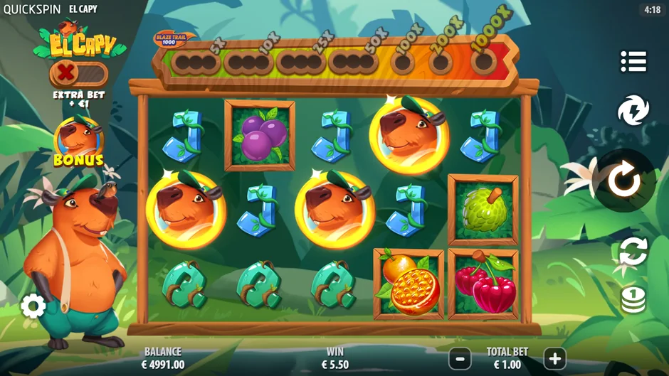 El Capy coins plus line win