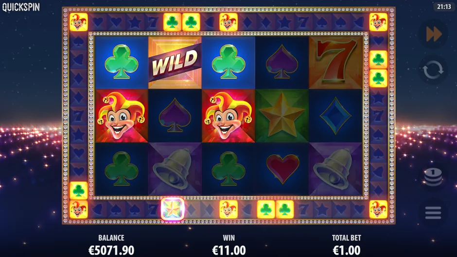 Joker Strike joker squares on wheel