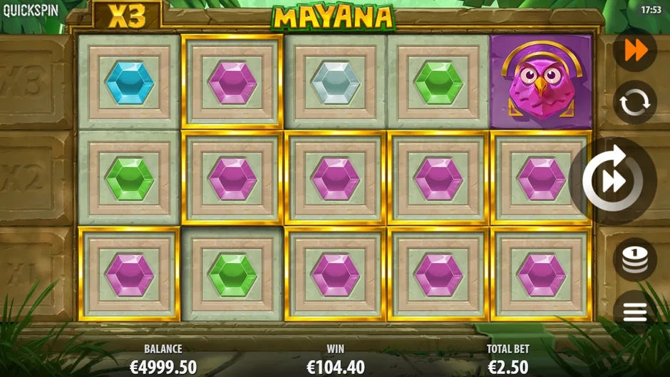 Mayana full five reel grid win
