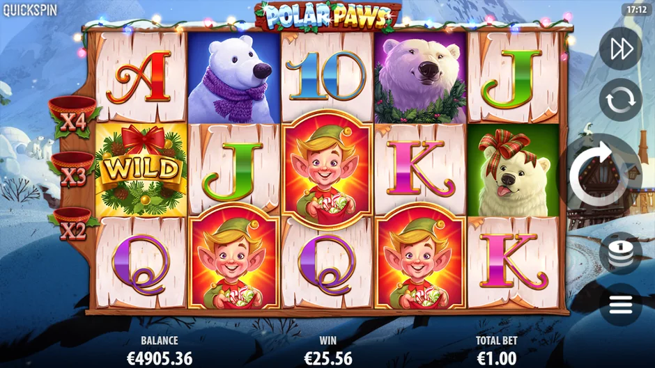 Polar Paws free spins elf scatters