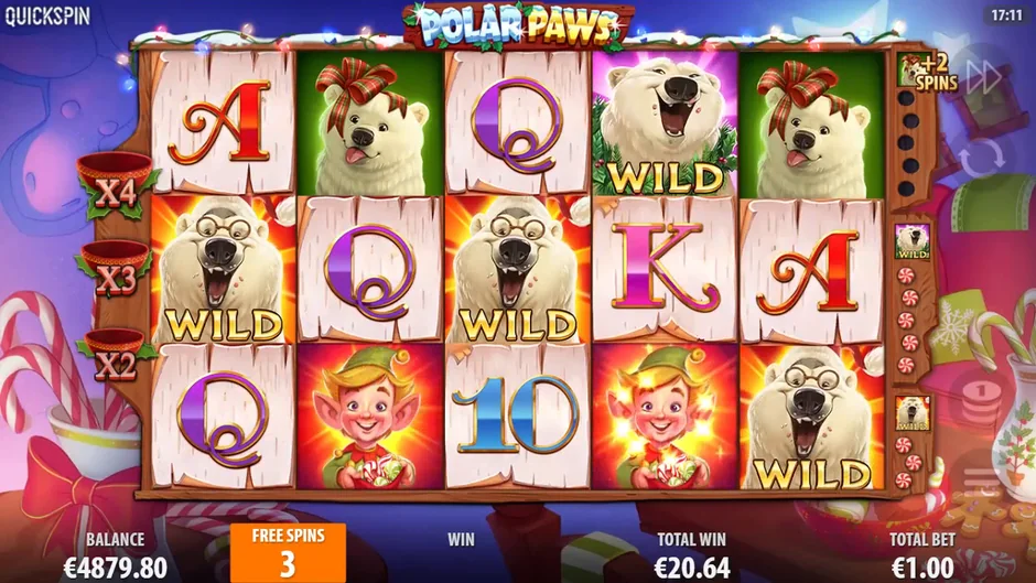Polar Paws free spins wild bears