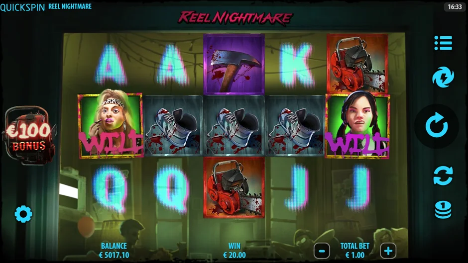 Reel Nightmare two wilds complete line
