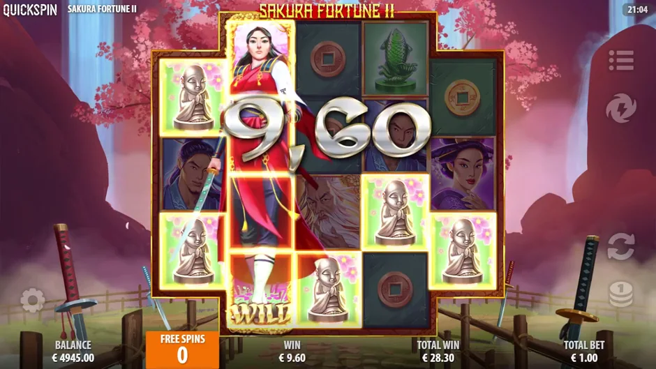 Sakura Fortune 2 sticky wild free spins