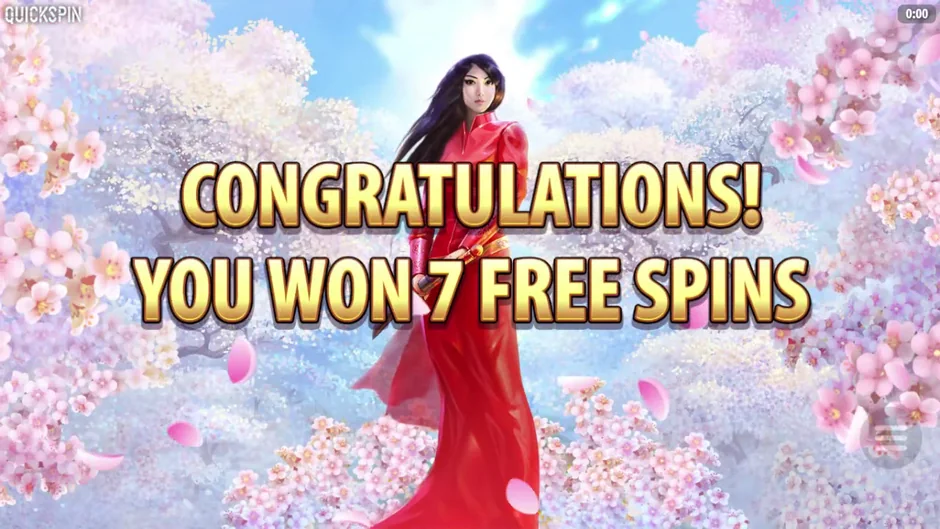 Sakura Fortune seven free spins award