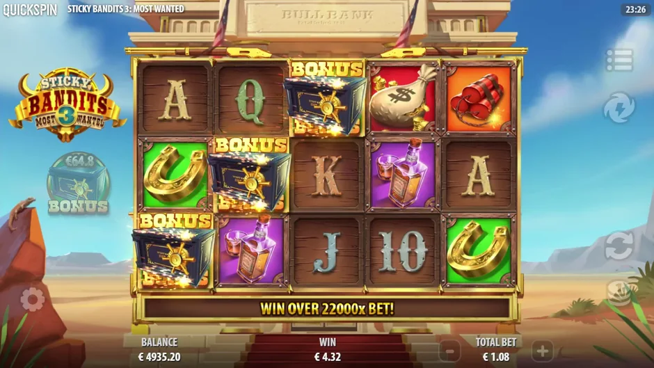 Sticky Bandits 3 Most Wanted bought bonus trigger