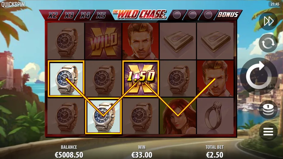 The Wild Chase multiplier wild watch line