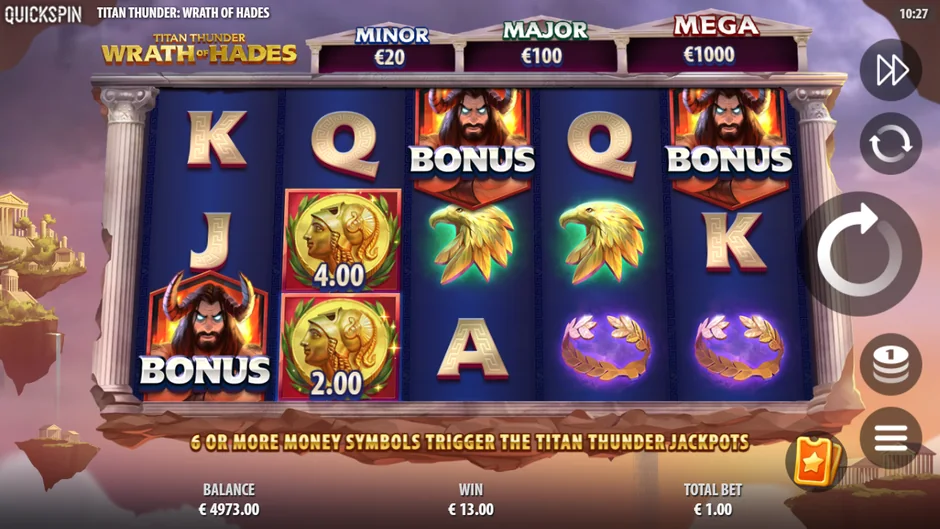 Titan Thunder Wrath of Hades bought round result