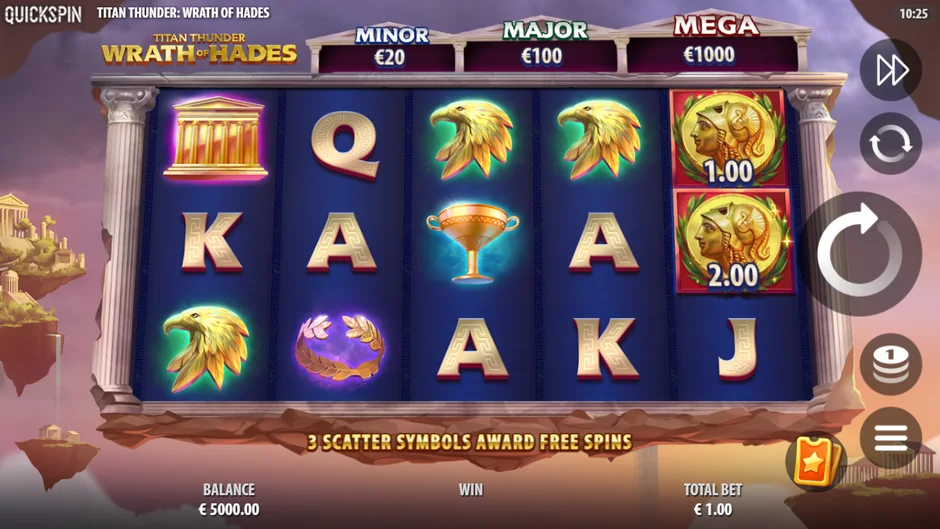 Titan Thunder: Wrath of Hades demo slot