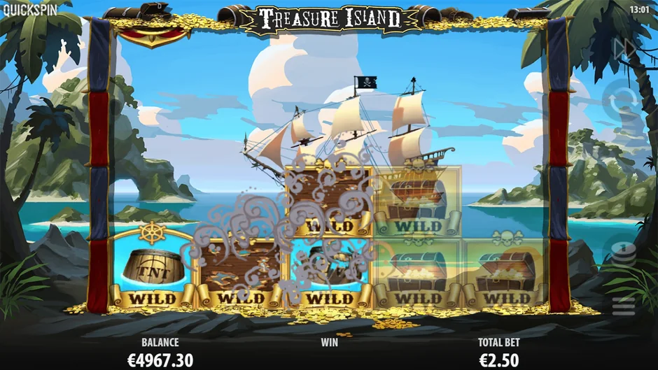 Treasure Island Pirate Attack ship wilds