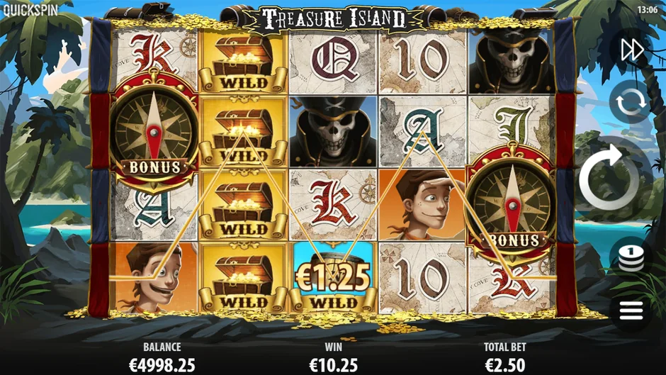 Treasure Island stacked chest wilds reel