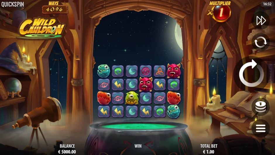 Wild Cauldron starting grid 4,096 ways