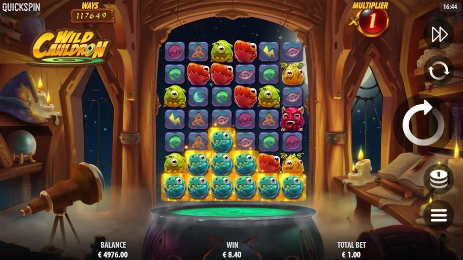 Wild Cauldron seven rows 117,649 ways