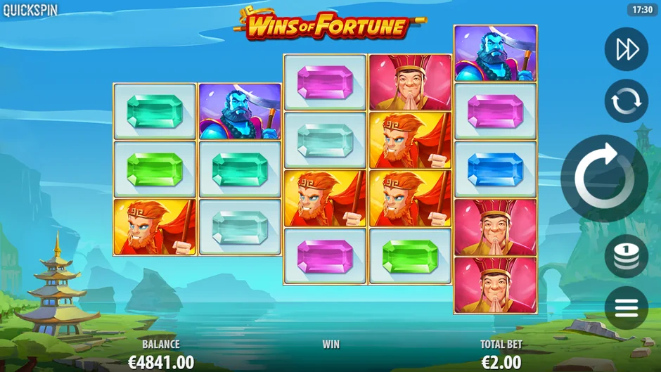 Wins of Fortune 3-3-4-4-5 base grid