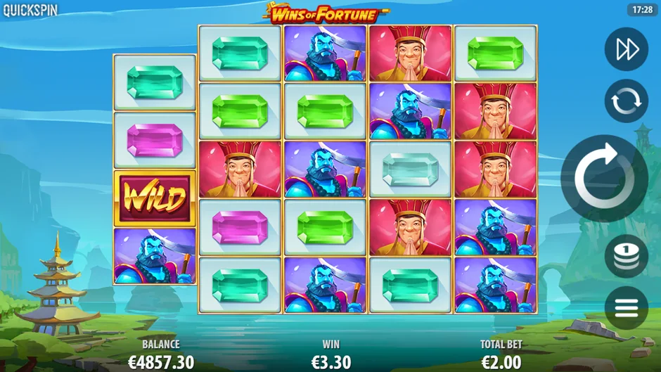 Wins of Fortune Wild on reel one